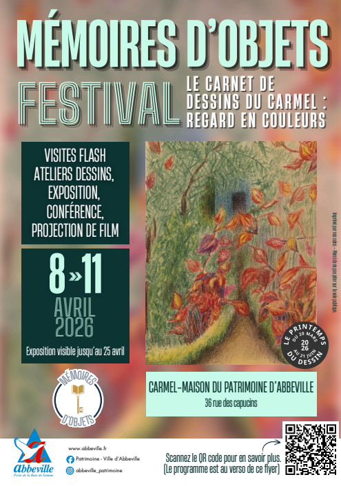Festival Mémoires d'Objets : le carnet de dessins du Carmel