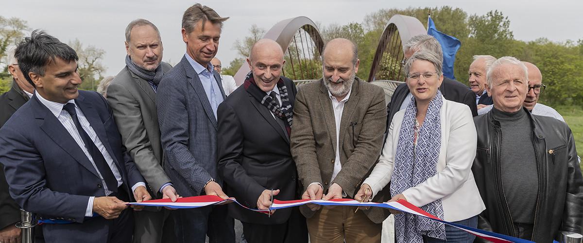 Inauguration de la passerelle du Pont-à-Cailloux