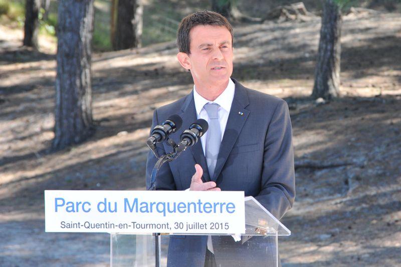Manuel Valls au Parc du Marquenterre
