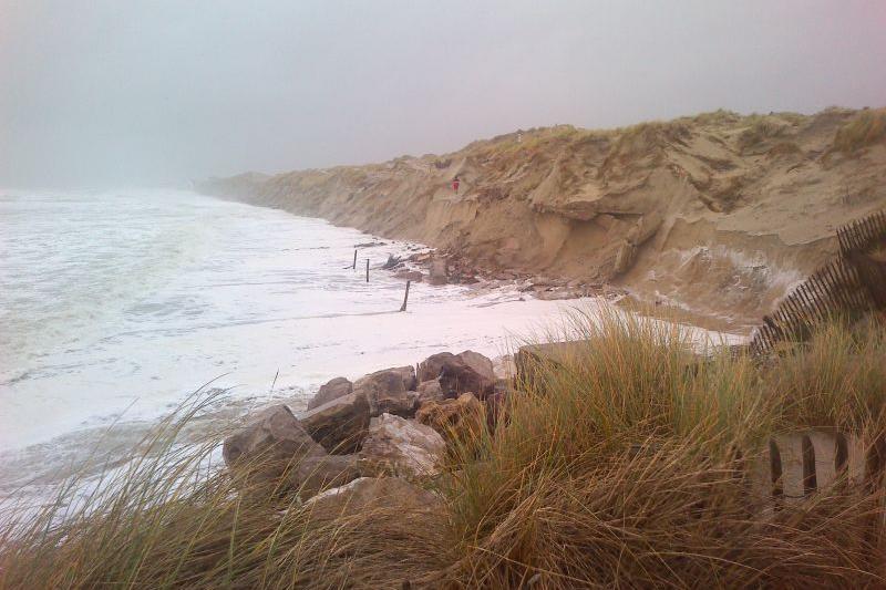 Recul de la dune à Quend-Plage