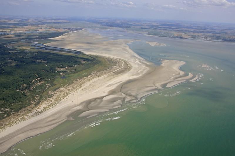 Vue aérienne de la Baie de Somme